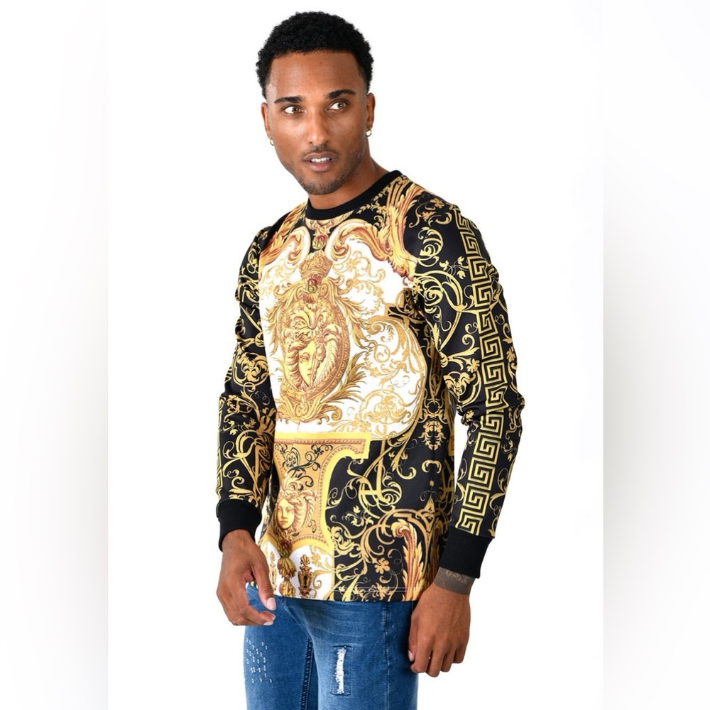 Baroque Greek Pattern Men's Shirt